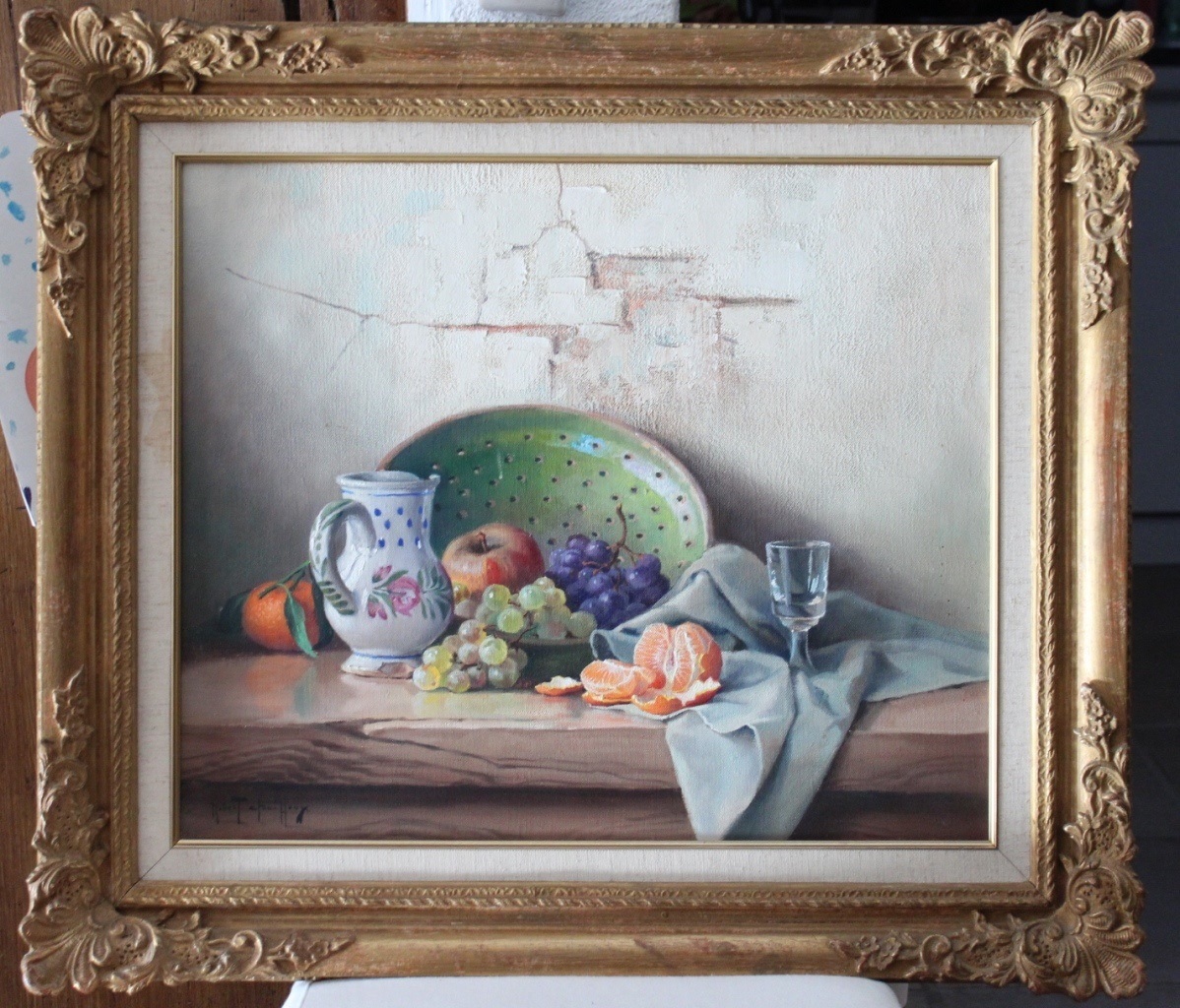 Bild auf Leinwand mit Goldrahmen / verkauft